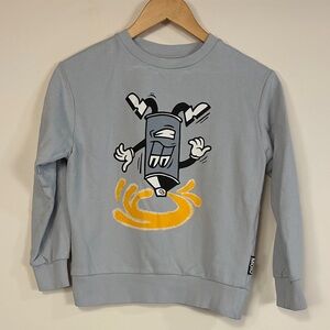 Molo Kids Light Grey Sweatshirt with Fun Graphic 140 / 10